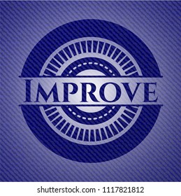 Improve badge with denim texture