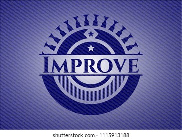 Improve badge with jean texture