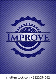 Improve badge with jean texture