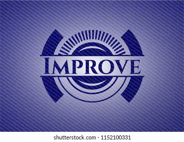 Improve badge with jean texture