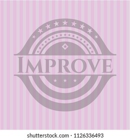 Improve badge with pink background
