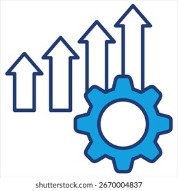 Improve Blue Icon Vector Icon Illustration