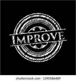 Improve chalk emblem. Vector Illustration. Detailed.