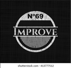 Improve chalk emblem written on a blackboard