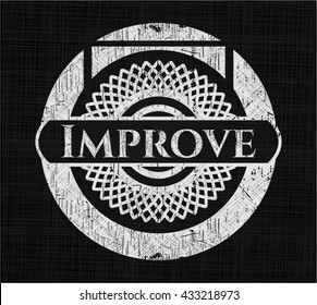 Improve chalk emblem written on a blackboard