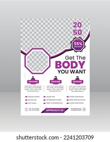 Improve Fitness and Sports Flyer template with Photo