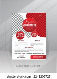 Improve Fitness and Sports Flyer template with Photo