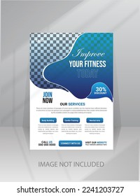 Improve Fitness and Sports Flyer template with Photo