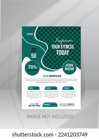 Improve Fitness and Sports Flyer template with Photo