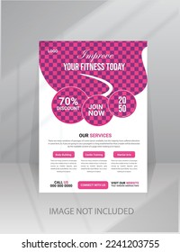 Improve Fitness and Sports Flyer template with Photo