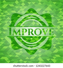 Improve green mosaic emblem
