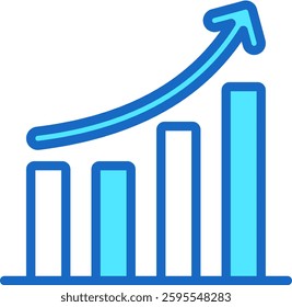 Improve Icon Blue Color Vector Illustration