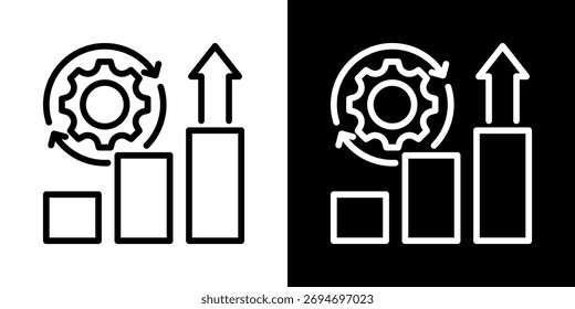 Improve Icon Of Flat Black And White Style
