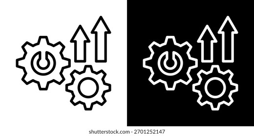 Melhorar Ícone De Ilustração De Vetor De Estilo Preto E Branco De Linha
