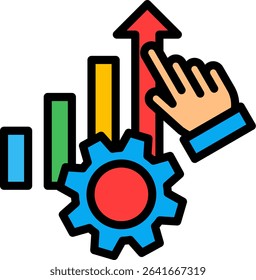 Improve Icon Lineal Color Vector Illustration