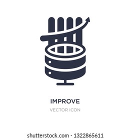 improve icon on white background. Simple element illustration from Web hosting concept. improve sign icon symbol design.
