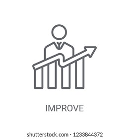 Improve icon. Trendy Improve logo concept on white background from web hosting collection. Suitable for use on web apps, mobile apps and print media.