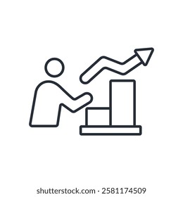 Improve icons isolated on White Background. Flat style design