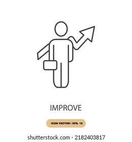 improve icons  symbol vector elements for infographic web