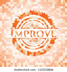 Improve orange mosaic emblem