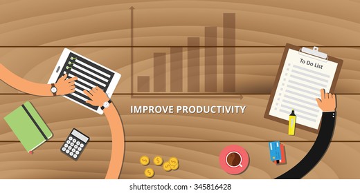 improve productivity concept with increase growth graph