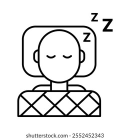 Improve Sleep Icon – Sleeping Face Representing Better Sleep Quality and Relaxation