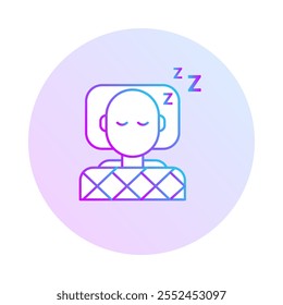 Improve Sleep Icon – Sleeping Face Representing Better Sleep Quality and Relaxation