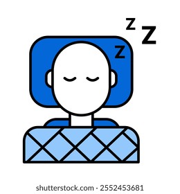 Improve Sleep Icon – Sleeping Face Representing Better Sleep Quality and Relaxation