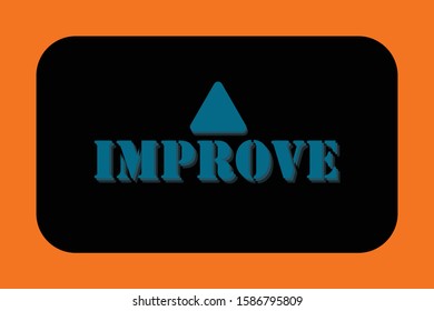 improve slogan, sign, background text
