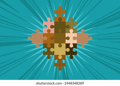 improve team diversity make impact employee empowerment concept presentation manga rays background illustration