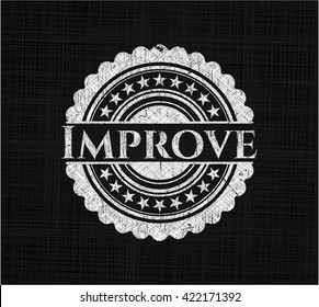 Improve written with chalkboard texture