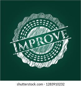 Improve written on a chalkboard