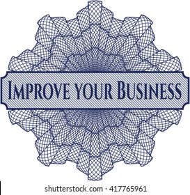 Improve your Business written inside abstract linear rosette