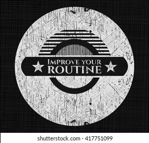 Verbessern Sie Ihr routinemäßiges Chalkboard-Emblem
