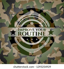 Improve your routine on camouflaged pattern
