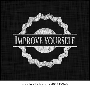 Improve yourself chalkboard emblem