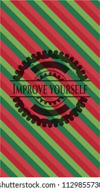 Improve yourself christmas emblem.