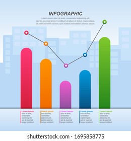 Improved Recovered After Crisis Graph Bar Chart Economic Statistical Infographic