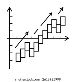 improvement business strategy line icon vector. improvement business strategy sign. isolated contour symbol black illustration