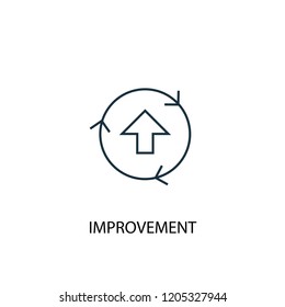 improvement concept line icon. Simple element illustration. improvement  concept outline symbol design. Can be used for web and mobile UI/UX