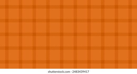 Improvement fabric texture tartan, simplicity plaid check seamless. Blank pattern textile vector background in orange color palette.