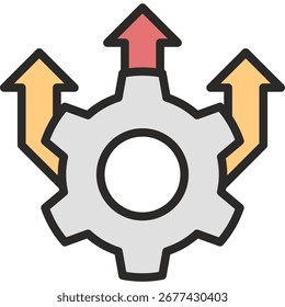 Icono plano de mejora. Icono de la mejora conveniente para el Web y la aplicación móvil.