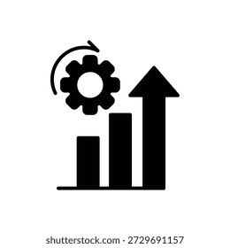 Improvement Growth Progress Fill Icon: Business Optimization