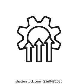 Improvement icon Black and white logo