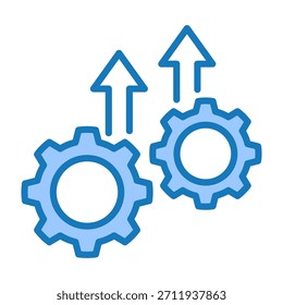 Verbesserung Icon Blue Dualtone Design Vektorgrafik