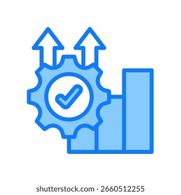 Improvement Icon Blue Vector Illustration