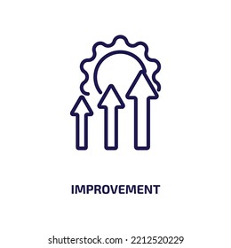 improvement icon from construction and tools collection. Thin linear improvement, business, success outline icon isolated on white background. Line vector improvement sign, symbol for web and mobile