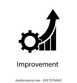 Improvement icon, Filled flat Improvement icon for computer and mobile, simple flat illustration on white background..eps