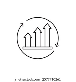 improvement icon Flat simple outline