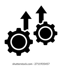 Vektorgrafik mit Verbesserungssymbol für das Glyphendesign